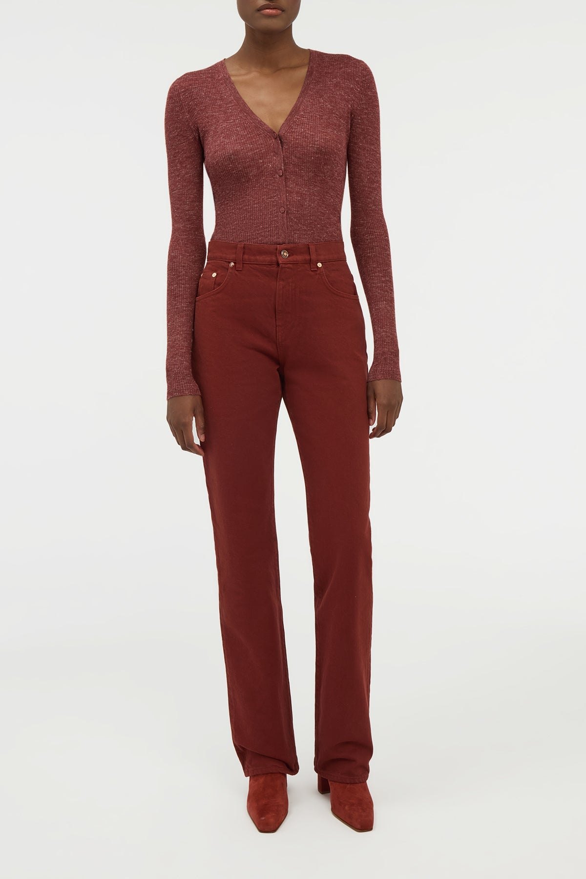 Burnt Sienna / Cardigan Aiste cachemire et soie - Burnt Sienna