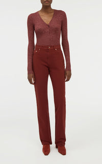 Burnt Sienna / Cardigan Aiste cachemire et soie - Burnt Sienna