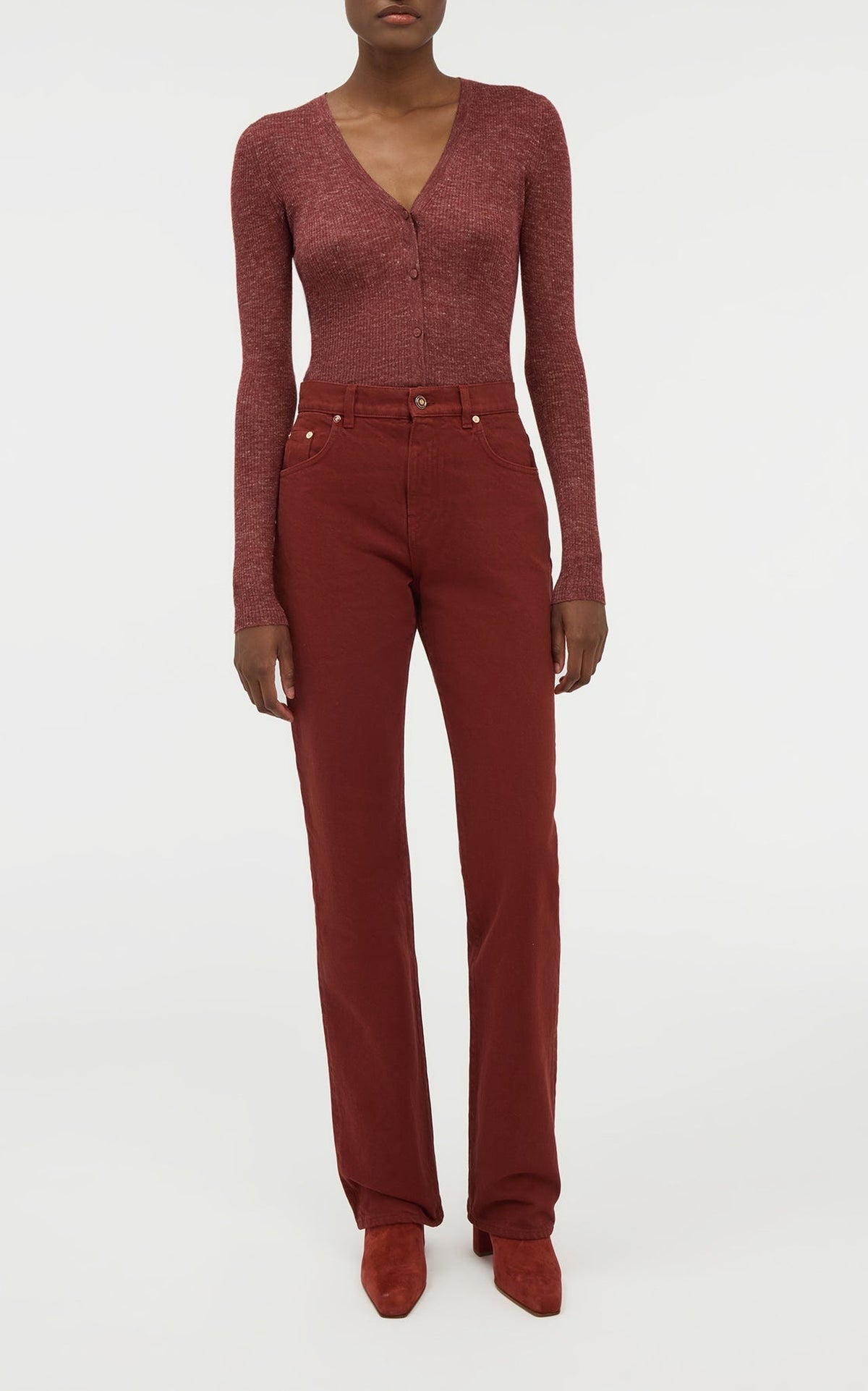 Burnt Sienna / Cardigan Aiste cachemire et soie - Burnt Sienna