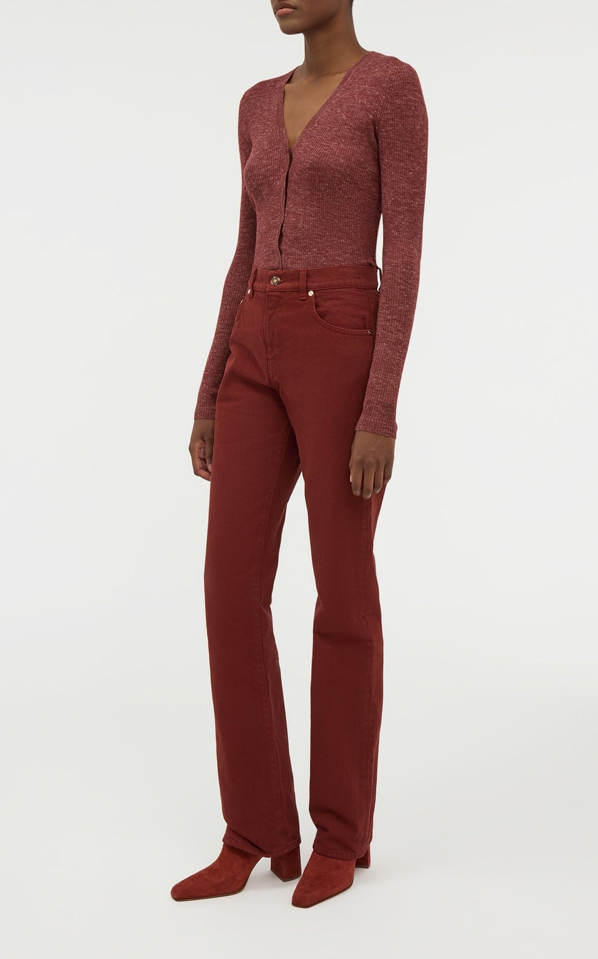 Burnt Sienna / Cardigan Aiste cachemire et soie - Burnt Sienna