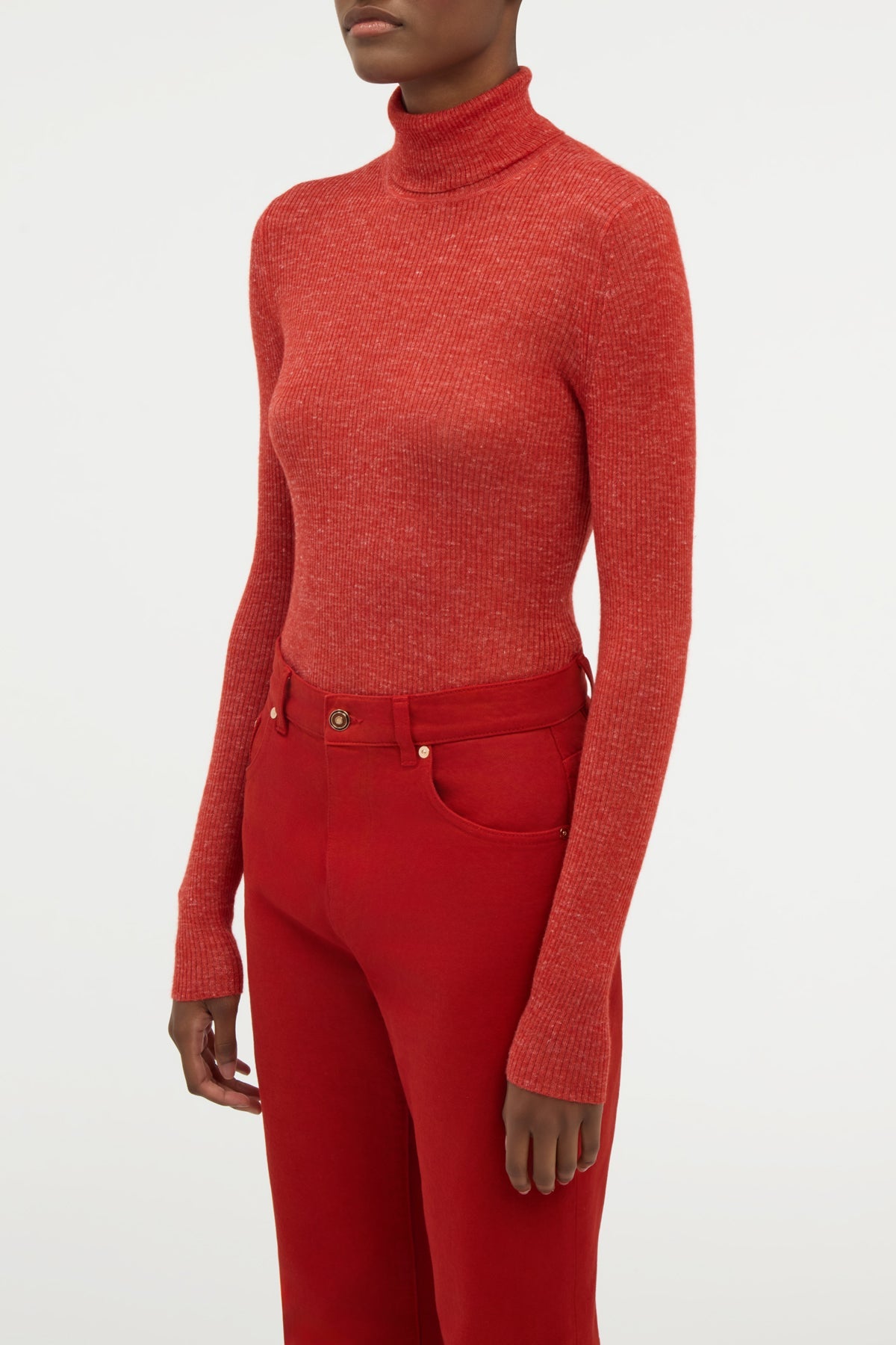 Aldona Turtle Neck en orange antilope hempish 2/56