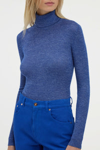 Aldona Turtle Neck en cobalt hempish 2/56