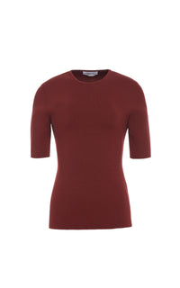 Andrius wool top - Burnt Sienna