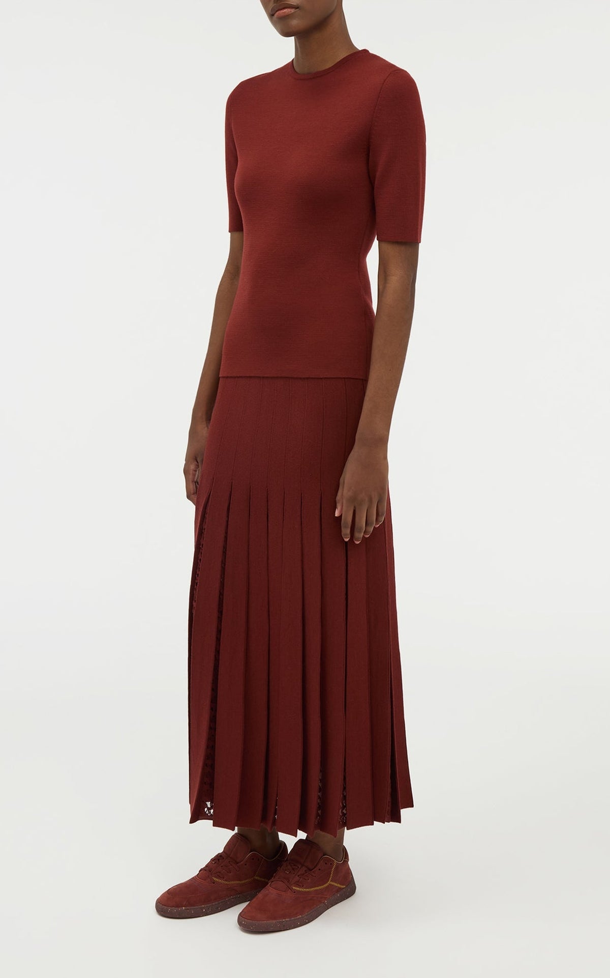 Burnt Sienna / Top Andrius en laine - Burnt Sienna