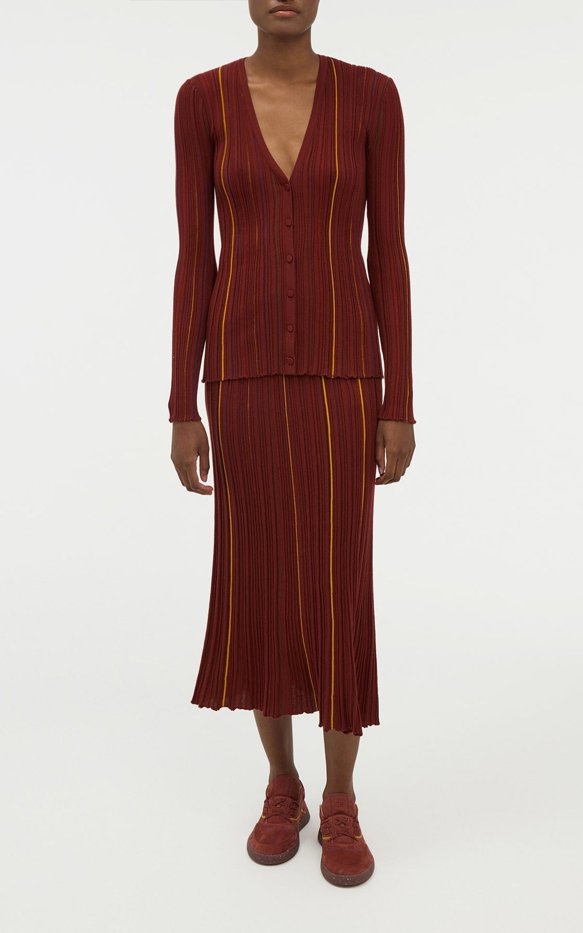 Burnt Sienna / Cardigan Barth en laine - Burnt Sienna