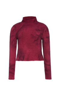 Bordeaux / Pull à col roulé Daina en cachemire - Bordeaux