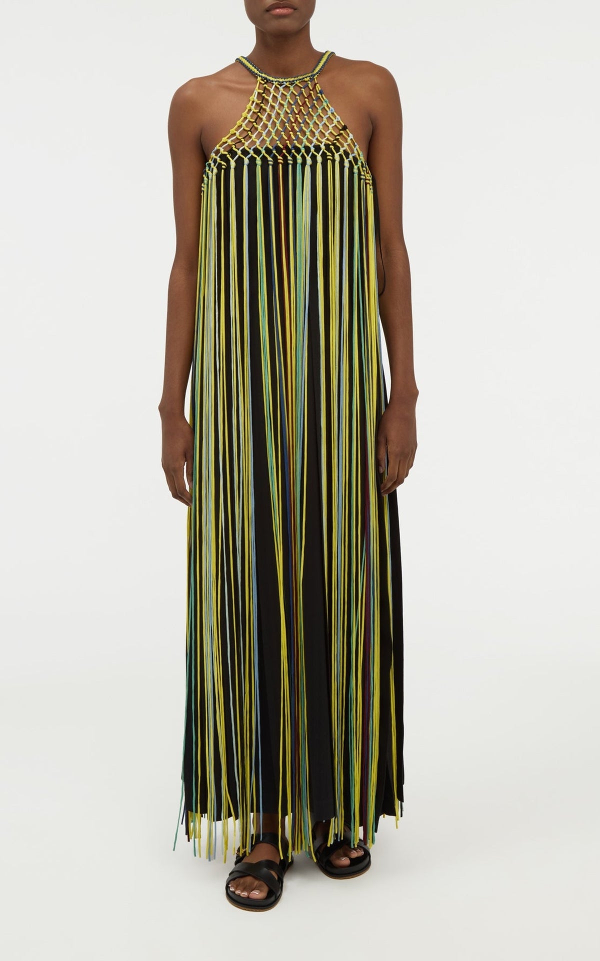 Black Multi / Robe Tacia en soie - Black Multi