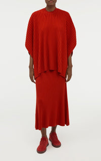 Antelope Orange / Poncho Baron en cachemire et soie - Antelope Orange
