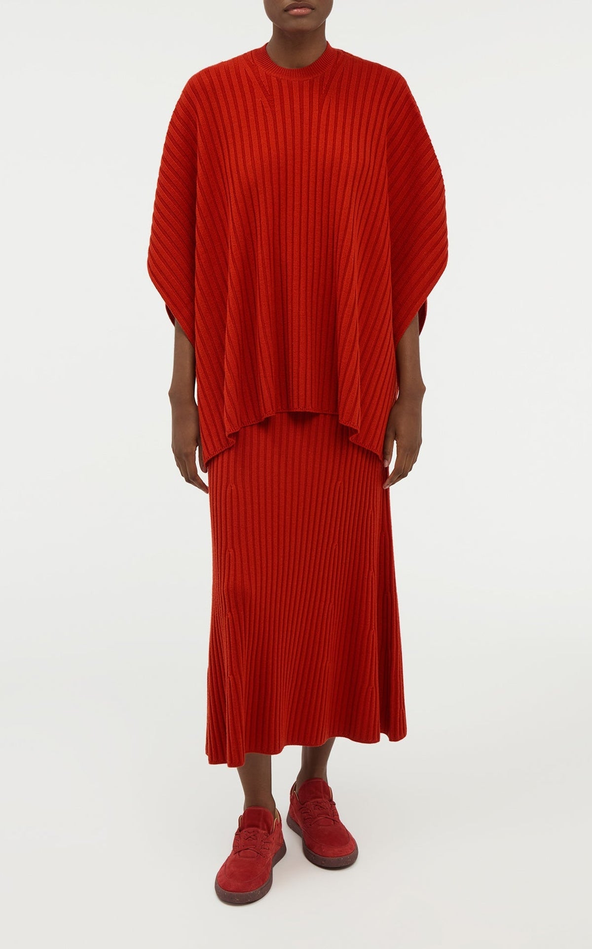 Antelope Orange / Poncho Baron en cachemire et soie - Antelope Orange