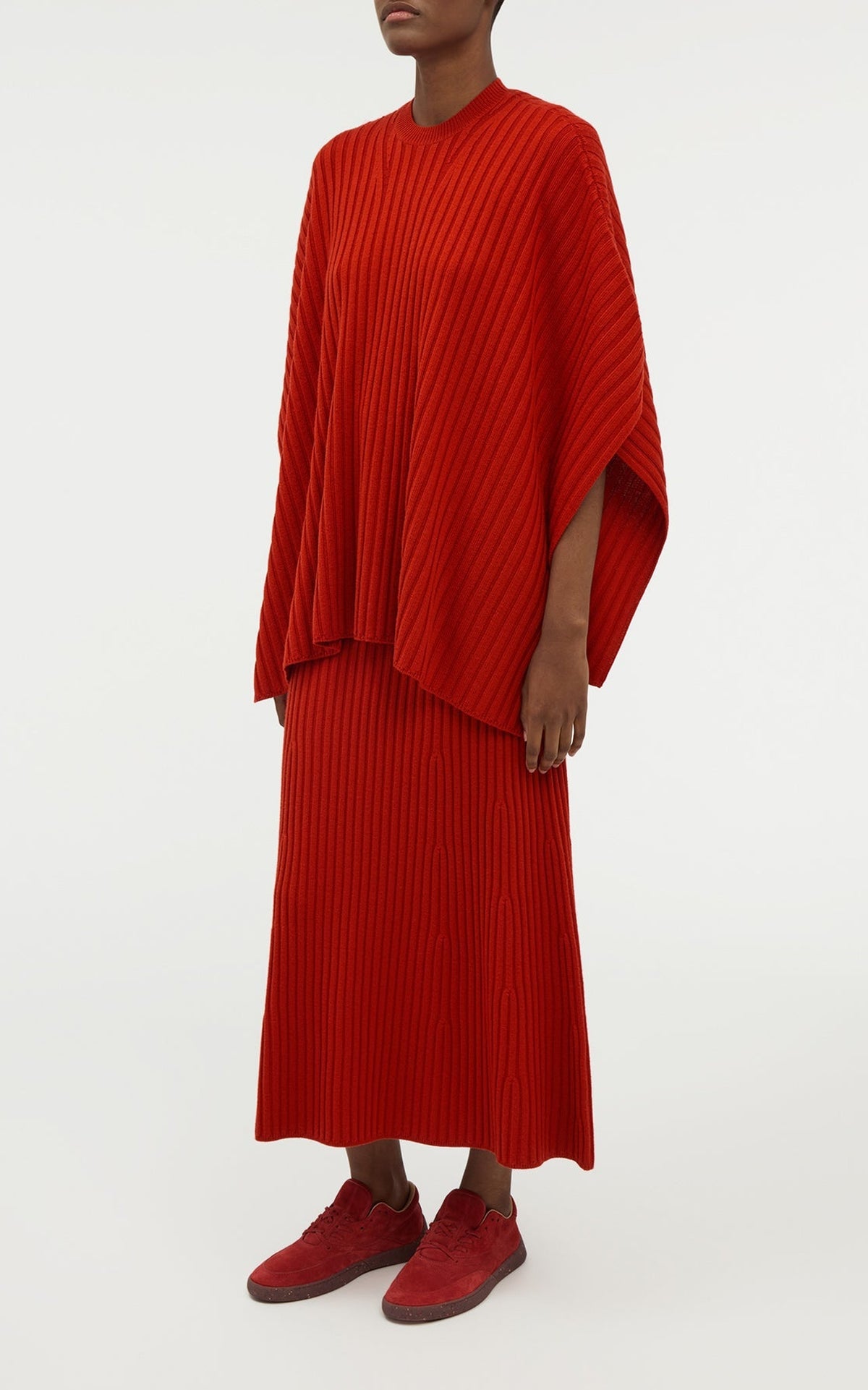 Antelope Orange / Poncho Baron en cachemire et soie - Antelope Orange