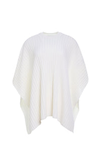 Ivory / Poncho Baron en cachemire et soie - Ivory