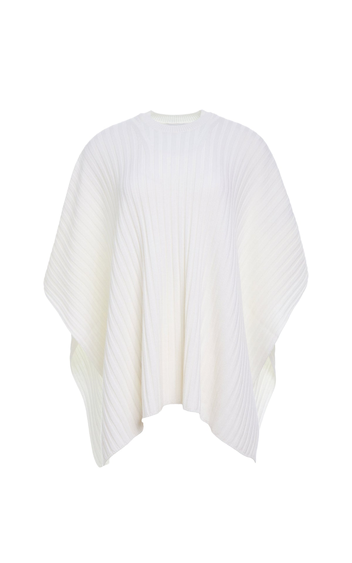 Ivory / Poncho Baron en cachemire et soie - Ivory