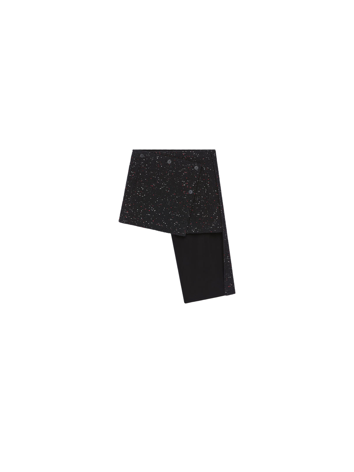 PRIX MARQUE : 150 / MINI JUPE OBLIQUE EN TWEED