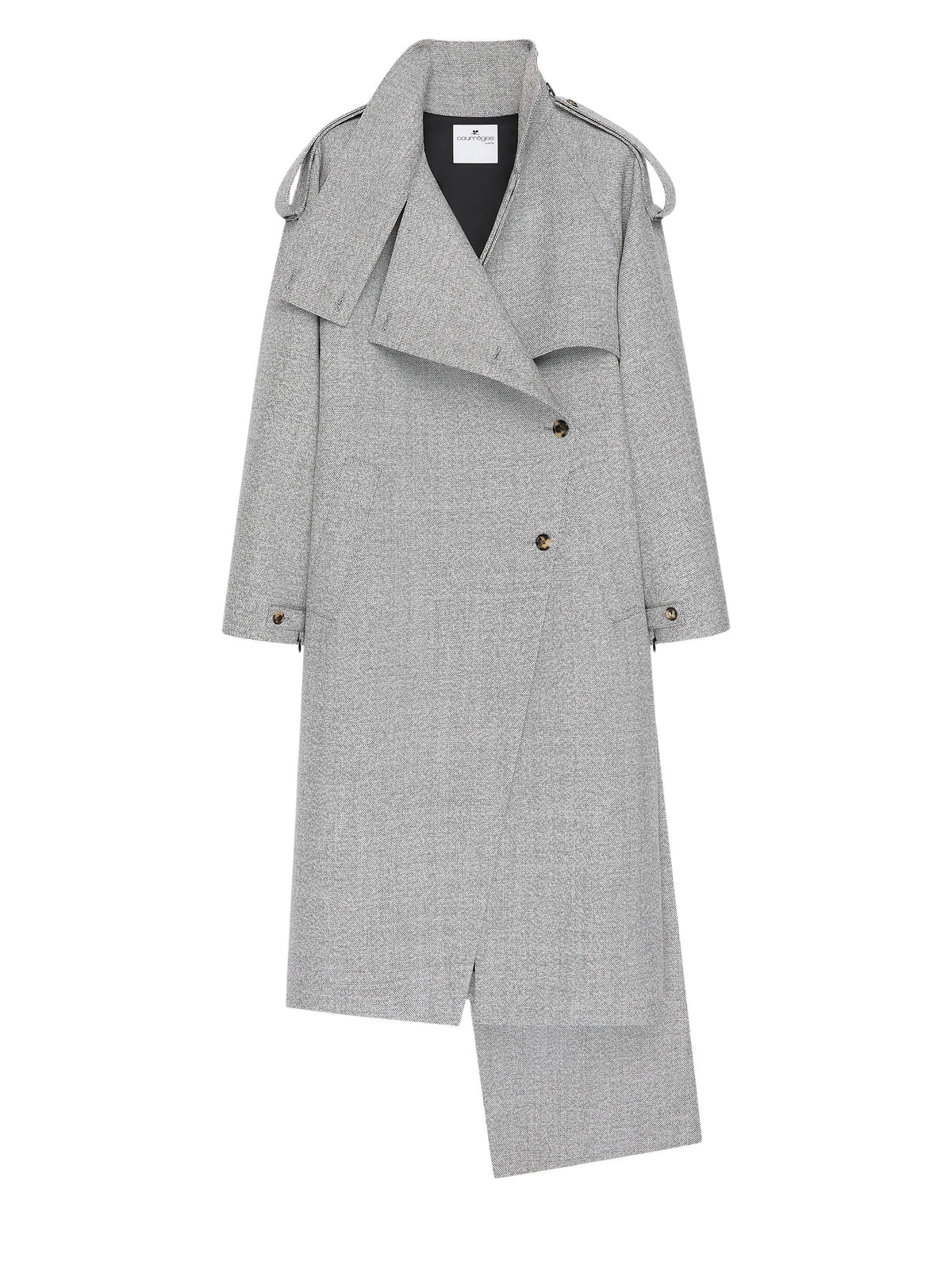 PRIX MARQUE : 600 / TRENCH COAT EN LAINE CAVIAR