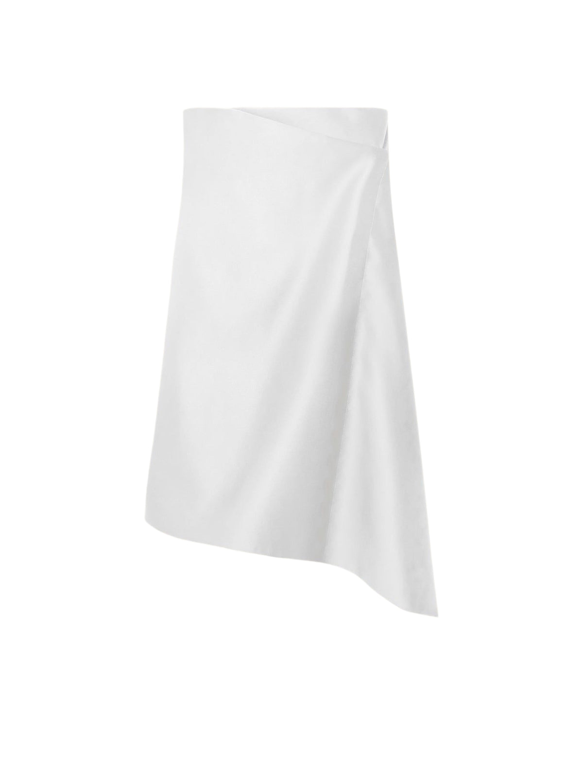Draped satin strapless dress - Heritage White