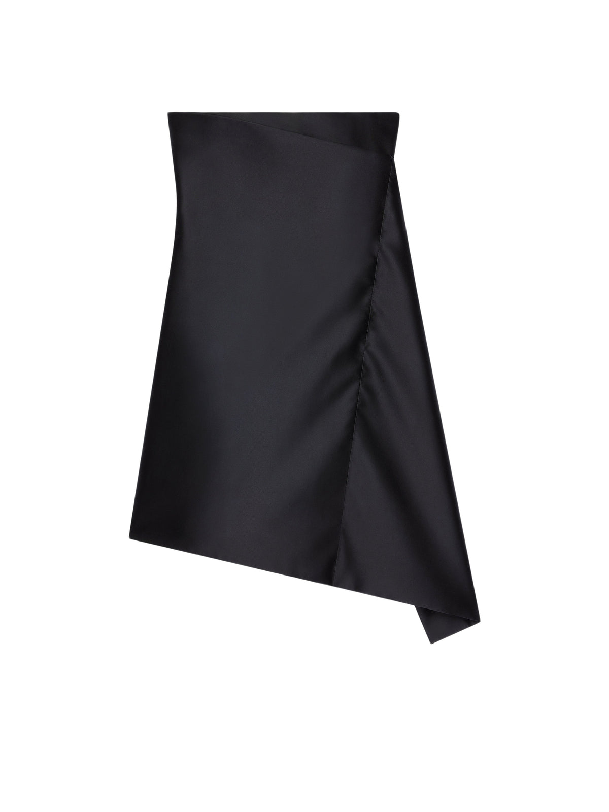 Robe bustier drapée en satin - Black