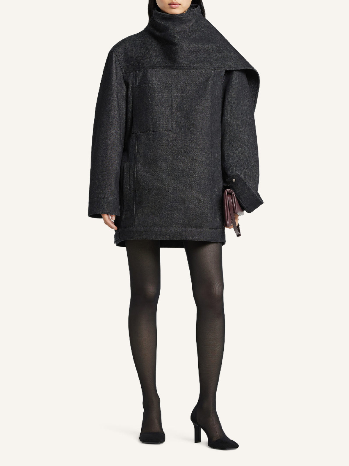 Veste oversize en denim - Black