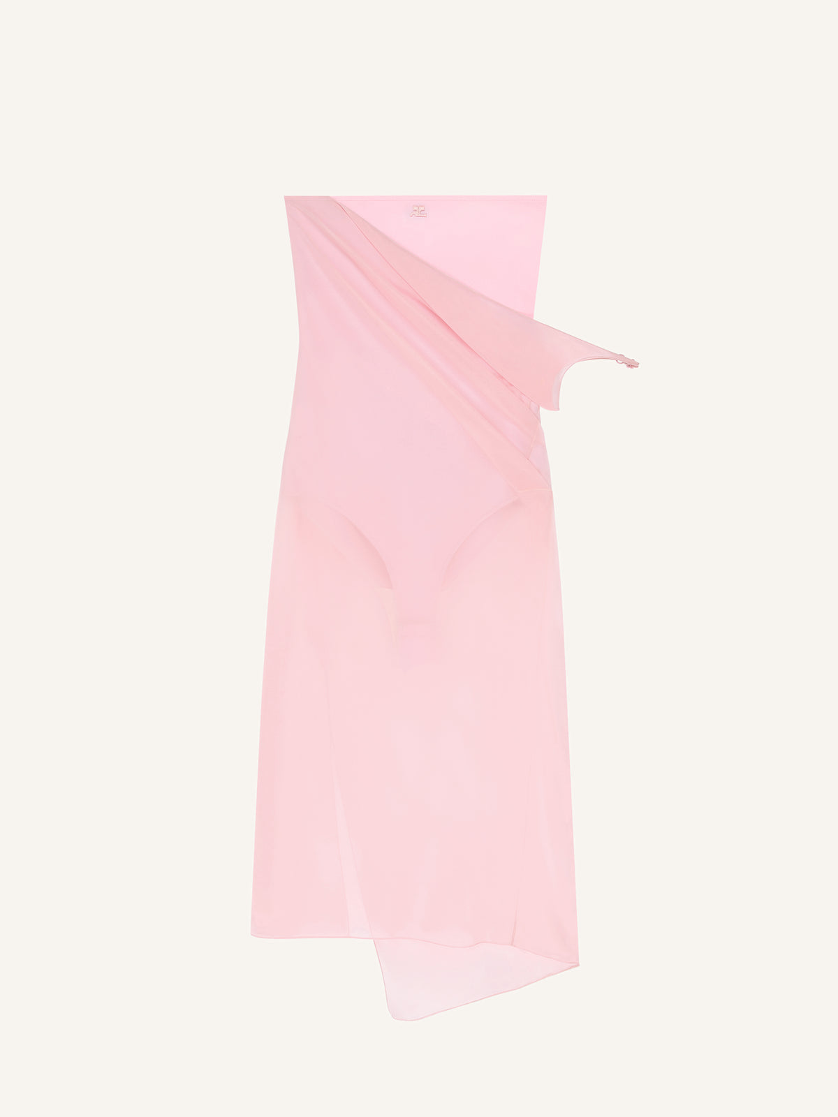 PRIX MARQUE : 490 / ROBE BUSTIER DRAPÉE EN JERSEY