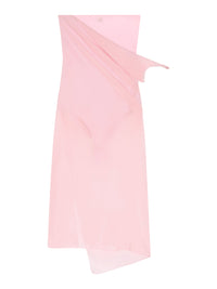 Robe bustier drapée en jersey - Candy Pink