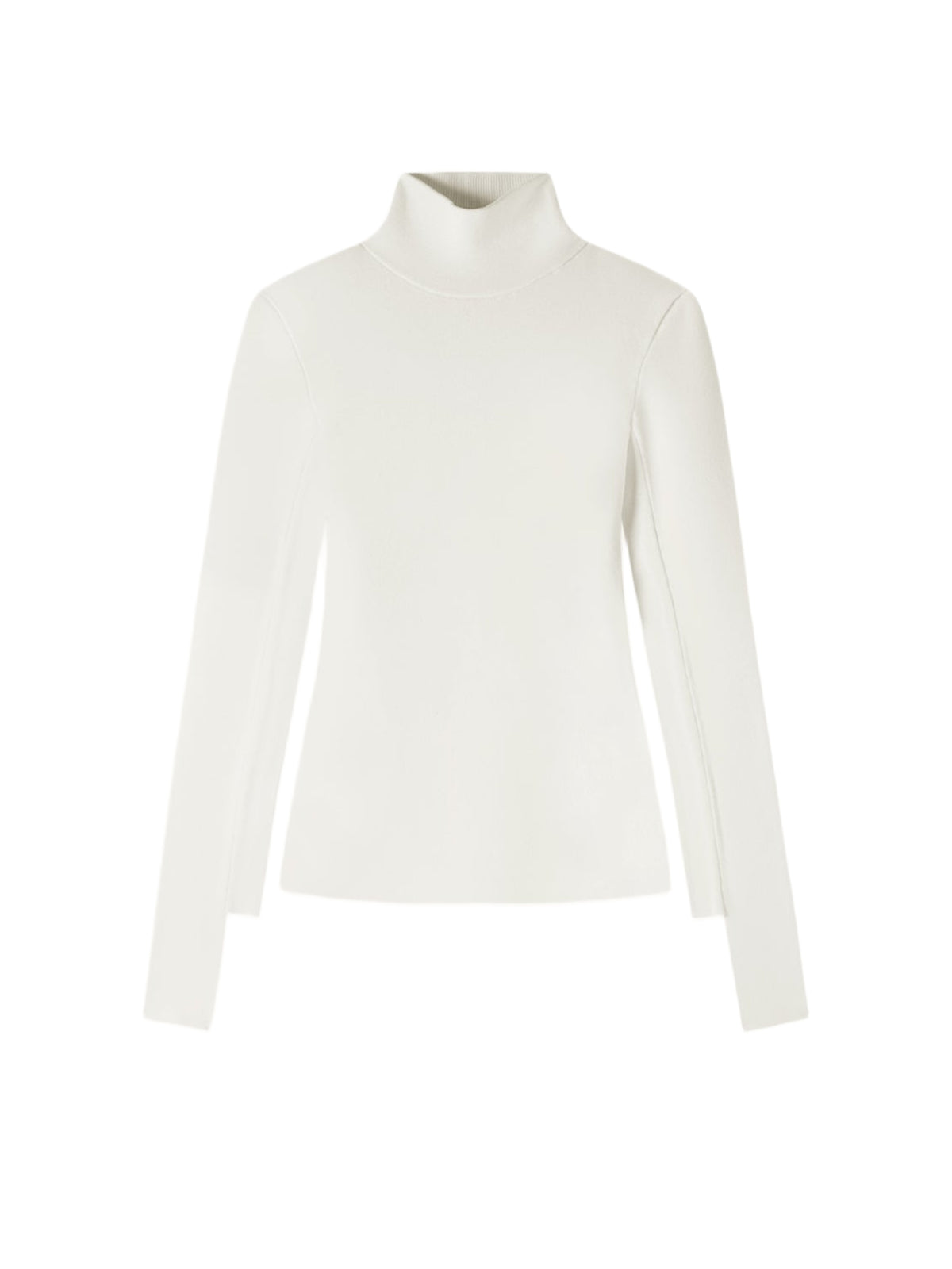 Pull col montant interlock - Heritage White