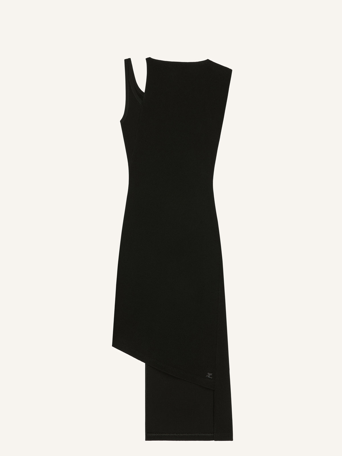 PRIX MARQUE : 200 / ROBE OBLIQUE EN MAILLE CÔTELÉE