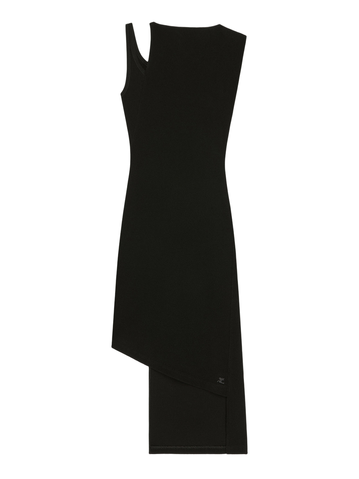 PRIX MARQUE : 200 / ROBE OBLIQUE EN MAILLE CÔTELÉE
