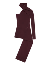 PRIX MARQUE : 230 / ROBE ÉCHARPE EN MAILLE CÔTELÉE