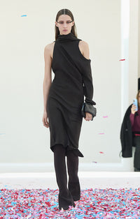 ROBE DRAPÉE EN LAINE