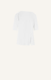 T-SHIRT BOUTONNÉ EN MAILLE CÔTELÉE