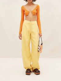 90€ / 0 sold //10 QTY / ST0%   Cardigan Pralu en maille - Orange