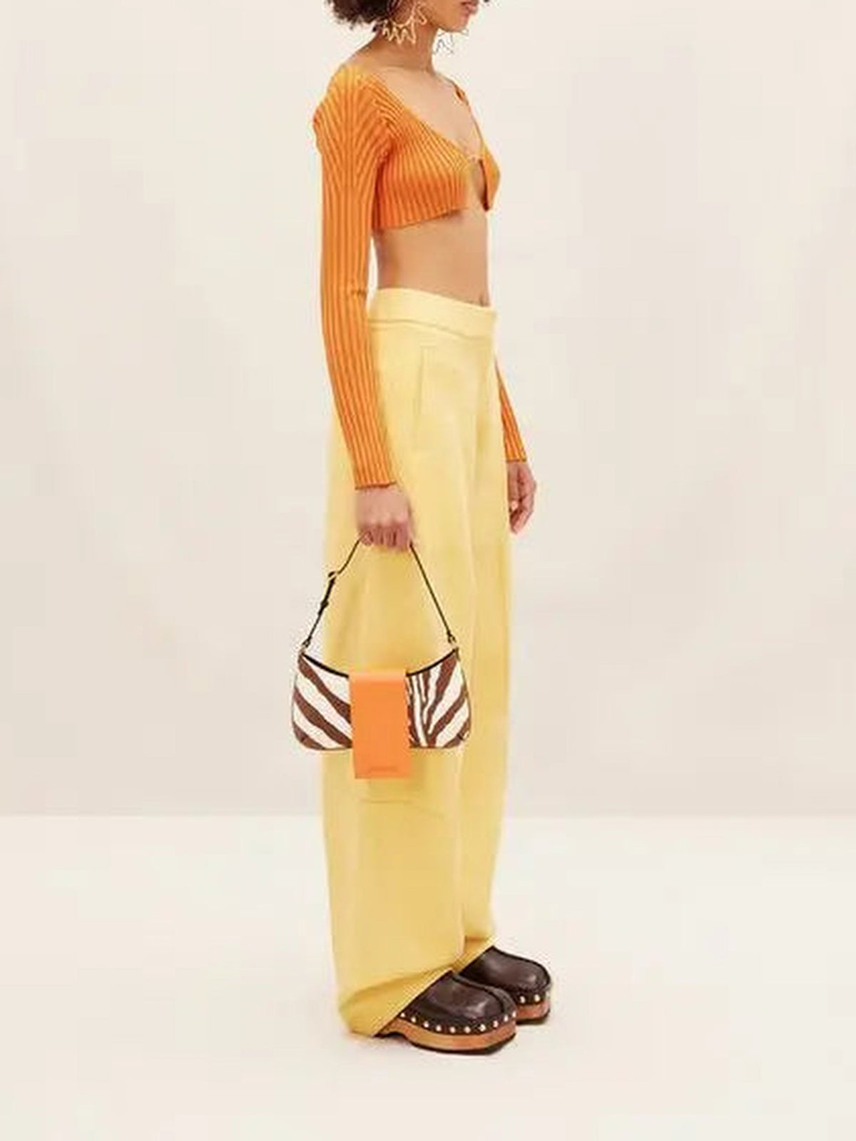 90€ / 0 sold //10 QTY / ST0%   Cardigan Pralu en maille - Orange