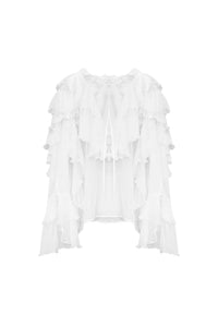 PRIX RECO : 55 // Blouse Le Descartes en soie - Blanc
