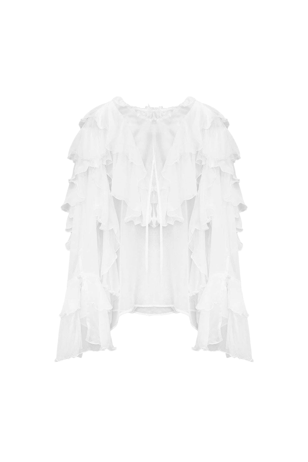 PRIX RECO : 55 // Blouse Le Descartes en soie - Blanc