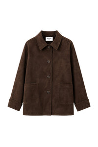 PRIX RECO : 140 // Veste Le Doyle en daim - Marron foncé