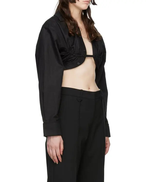 90€ / 1 sold //9 QTY / ST11%   Chemise boléro Machou - Black