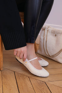 Ballerines Les Georges en cuir - Blanc