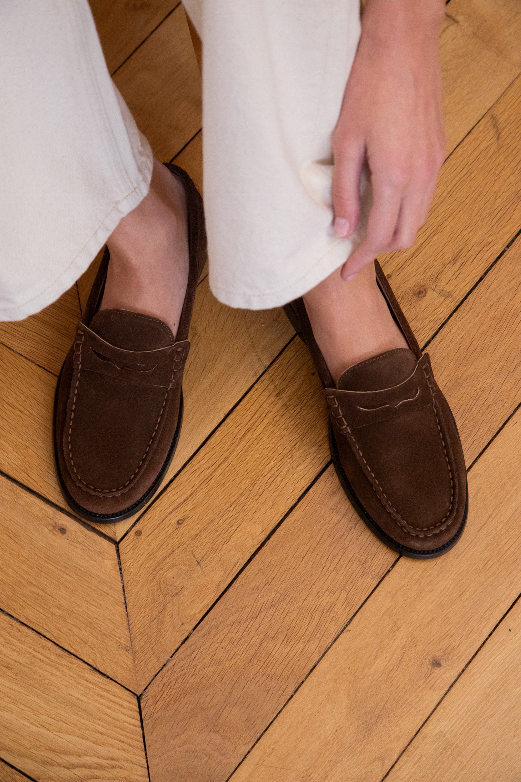 Mocassins Les Valentin en cuir - Marron Foncé