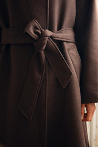 Manteau Le Edouard en laine - Marron Foncé