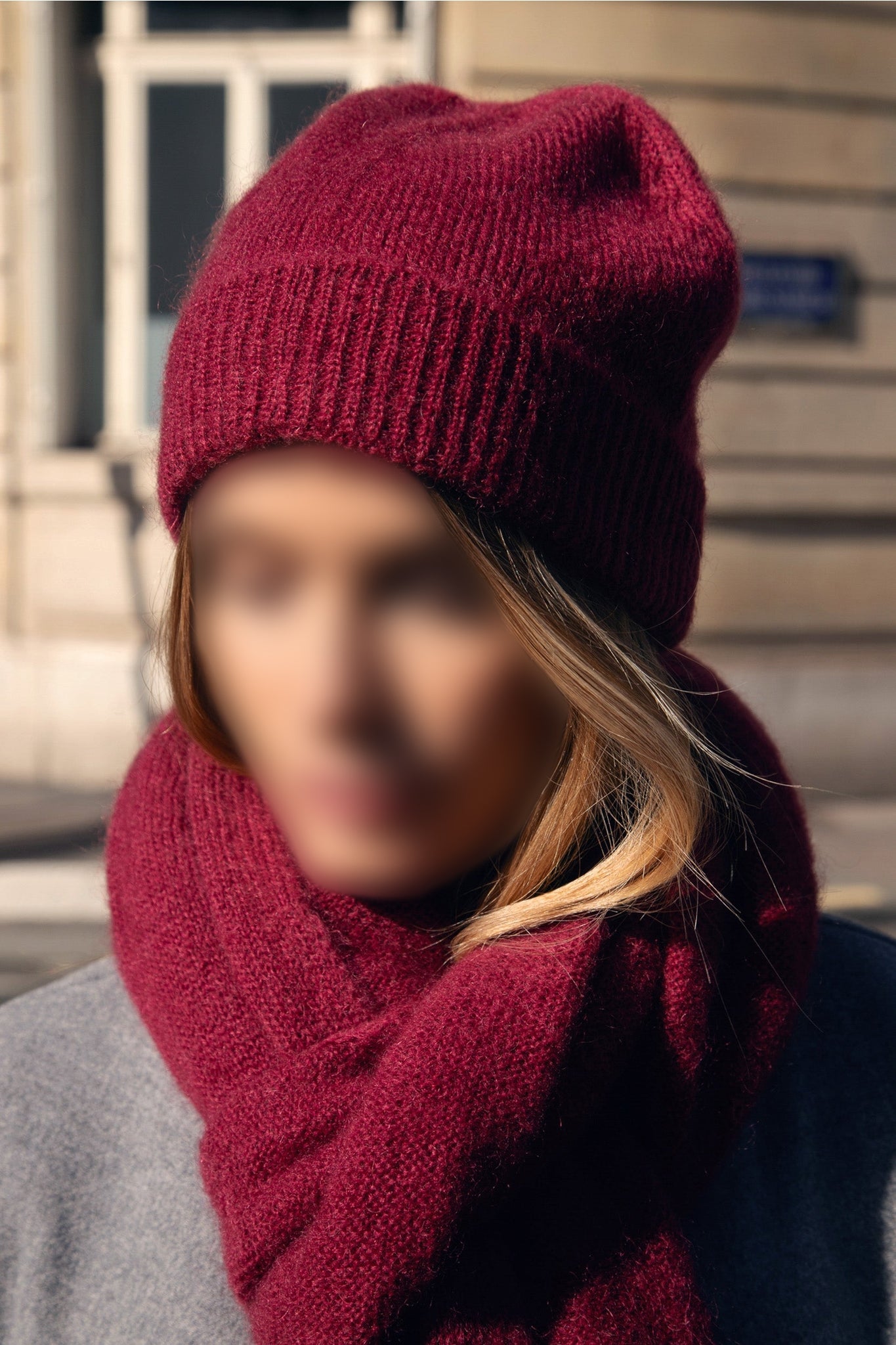 ZZ HORS LIGNE Echarpe Le Ernest en mohair - Rouge Bordeaux