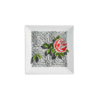Assiette carrée Musciarabia con en porcelaine - Rose