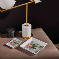 Assiette carrée Musciarabia con en porcelaine - Rose