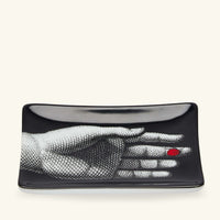 Mano con coccinella porcelain ashtray - Red