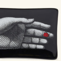 Mano con coccinella porcelain ashtray - Red