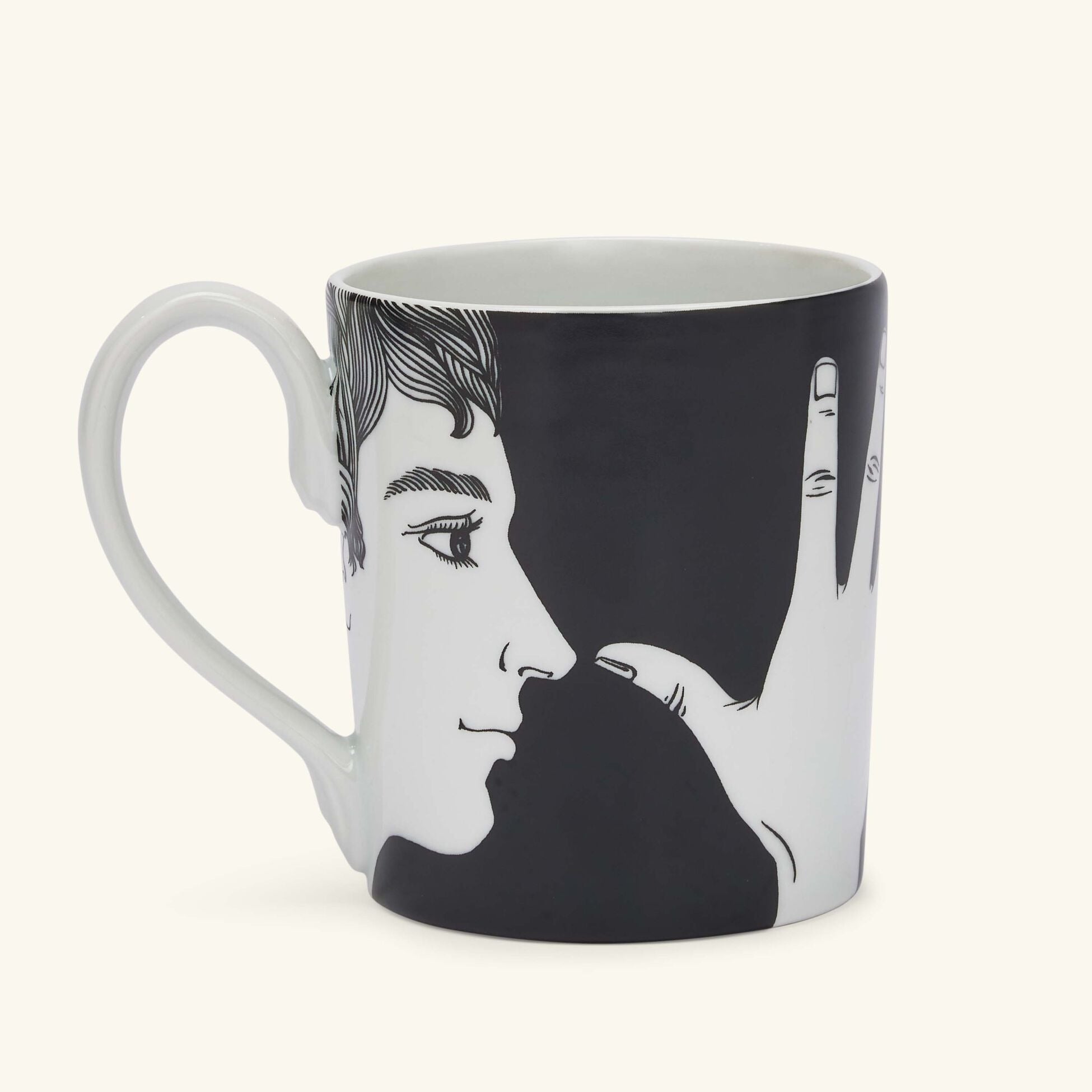 Marameo porcelain mug - Black & White