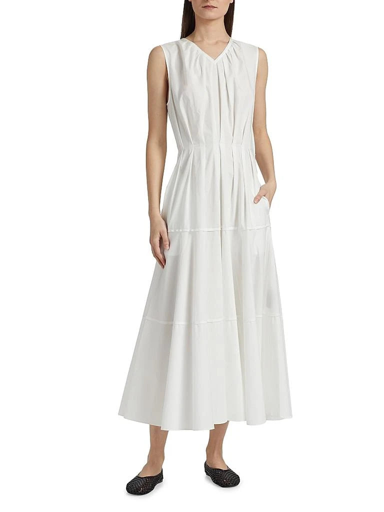 Robe Kailey en popeline extensible - White