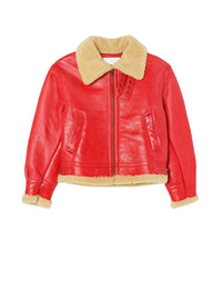 Veste d'aviateur en cuir - Red