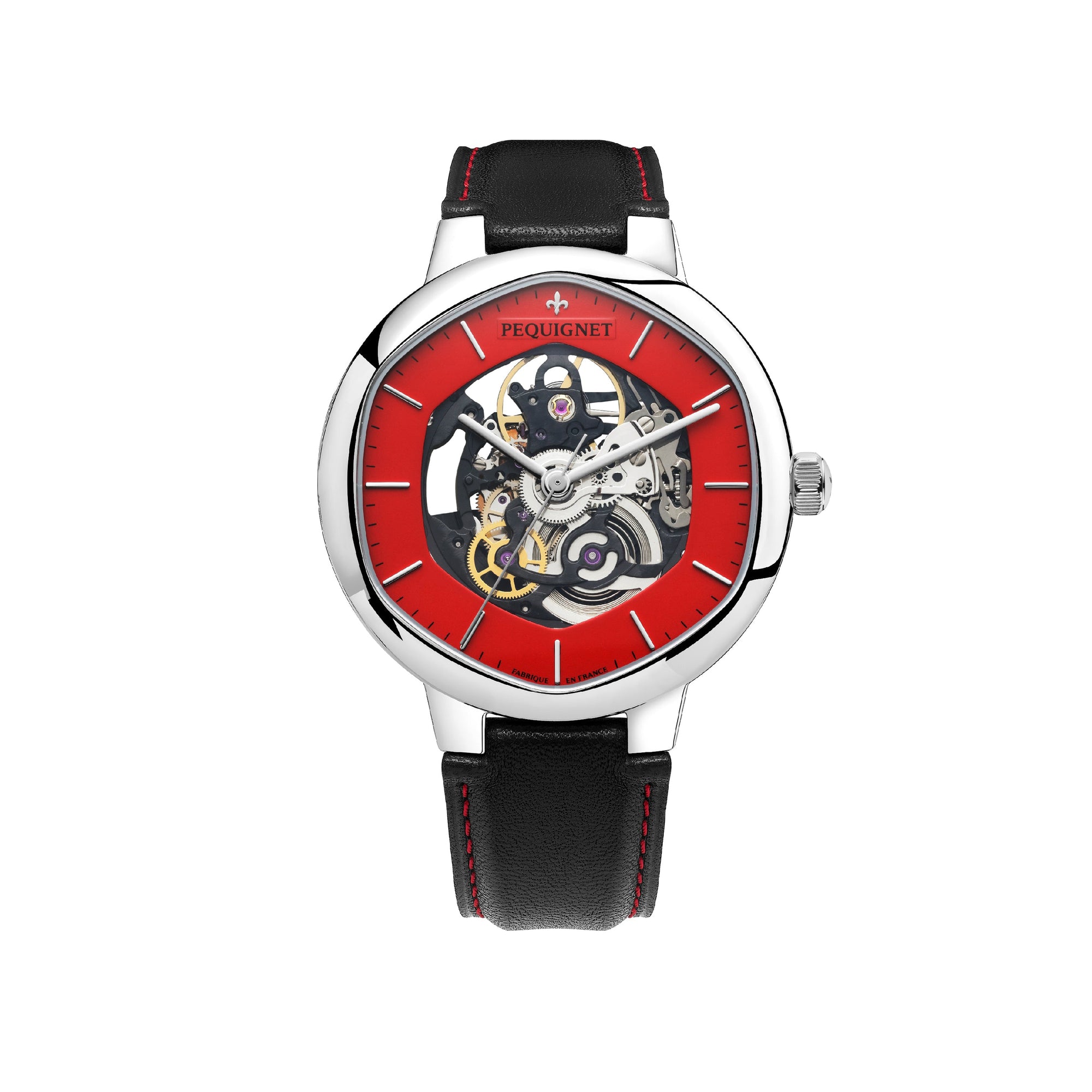 Exagone steel watch 41 mm - Red