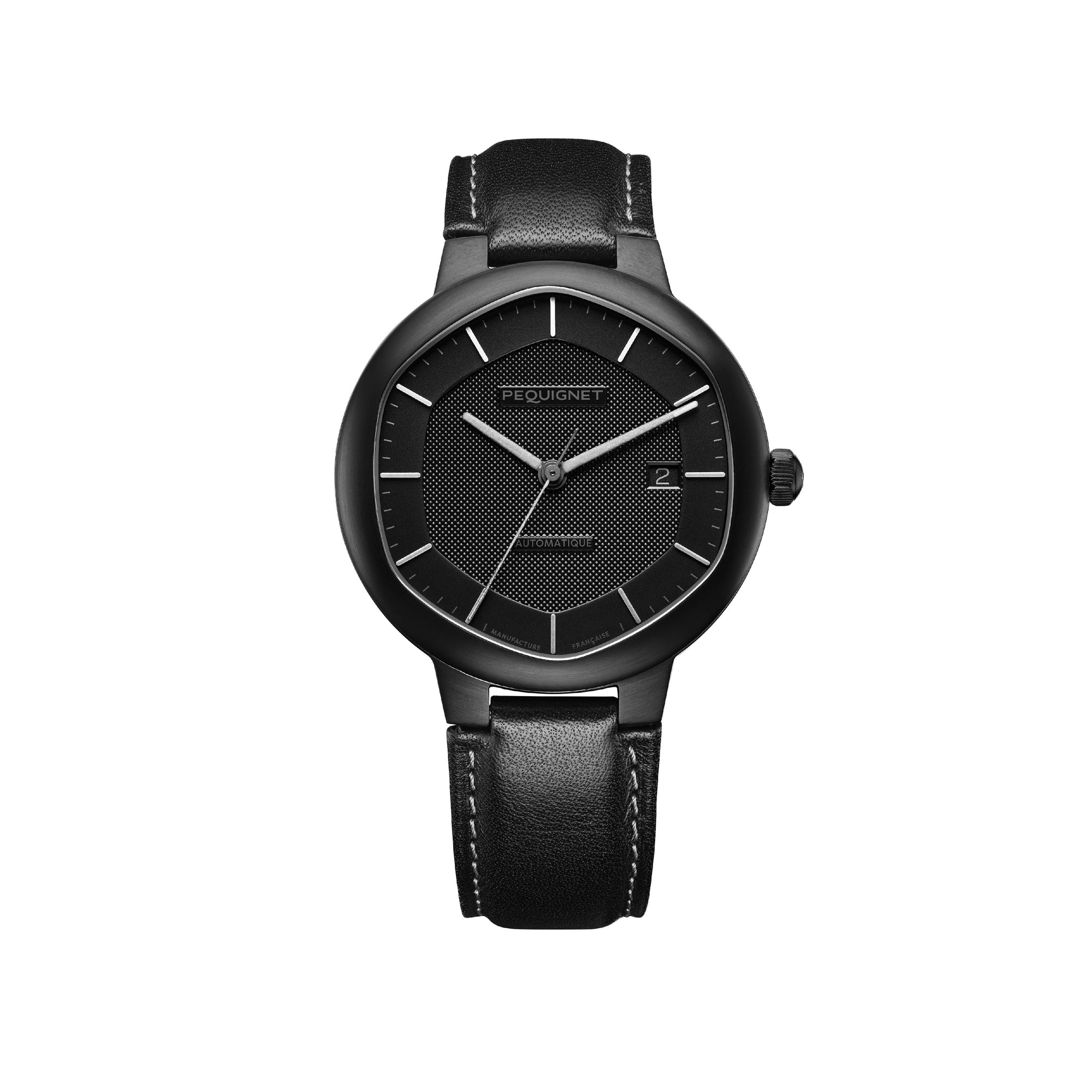 Montre Exagone fantôme en acier 41 mm - Noir