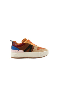 Sneakers L002 Winter en cuir - Brown & Pink