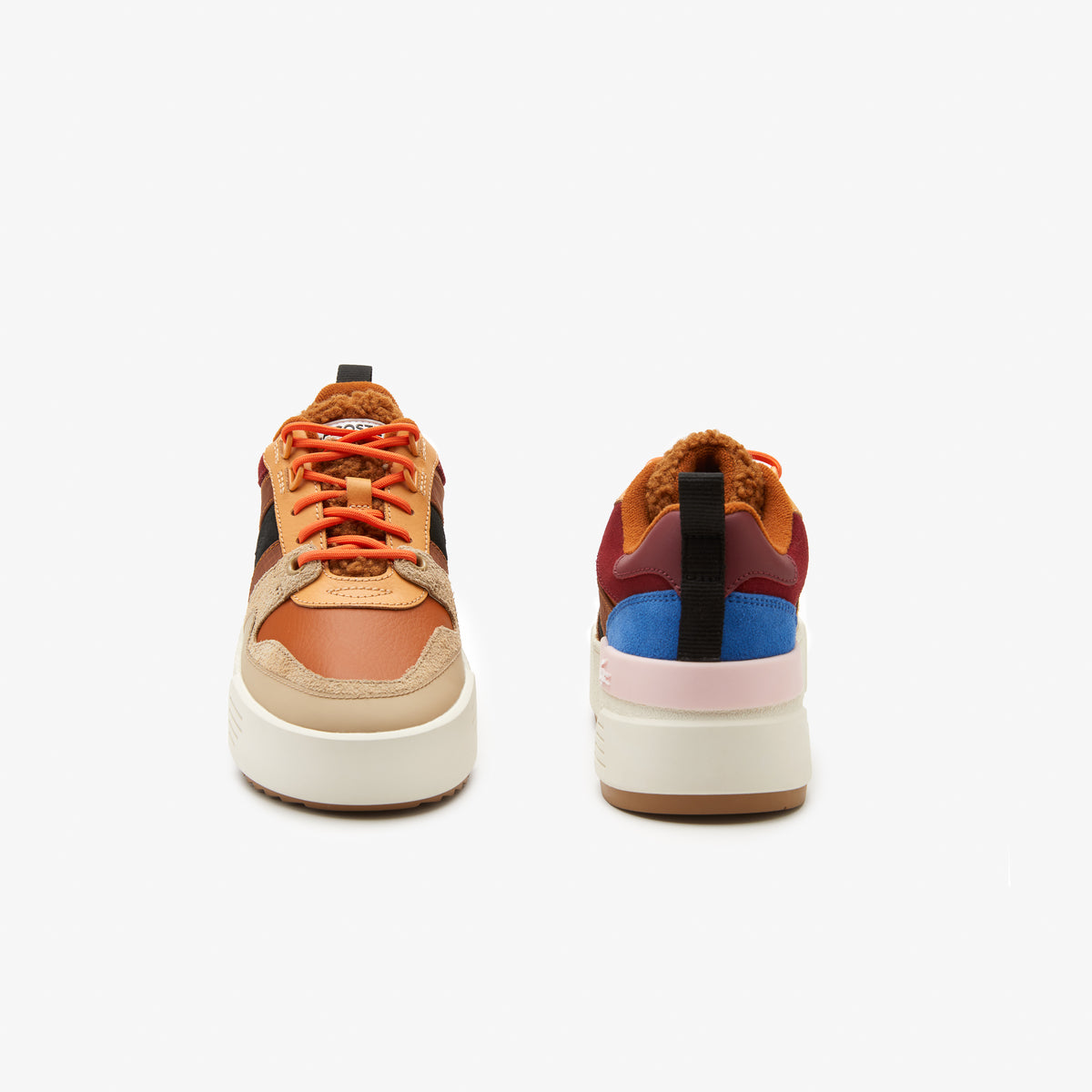 Sneakers L002 Winter en cuir - Brown & Pink